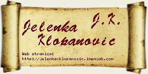 Jelenka Klopanović vizit kartica